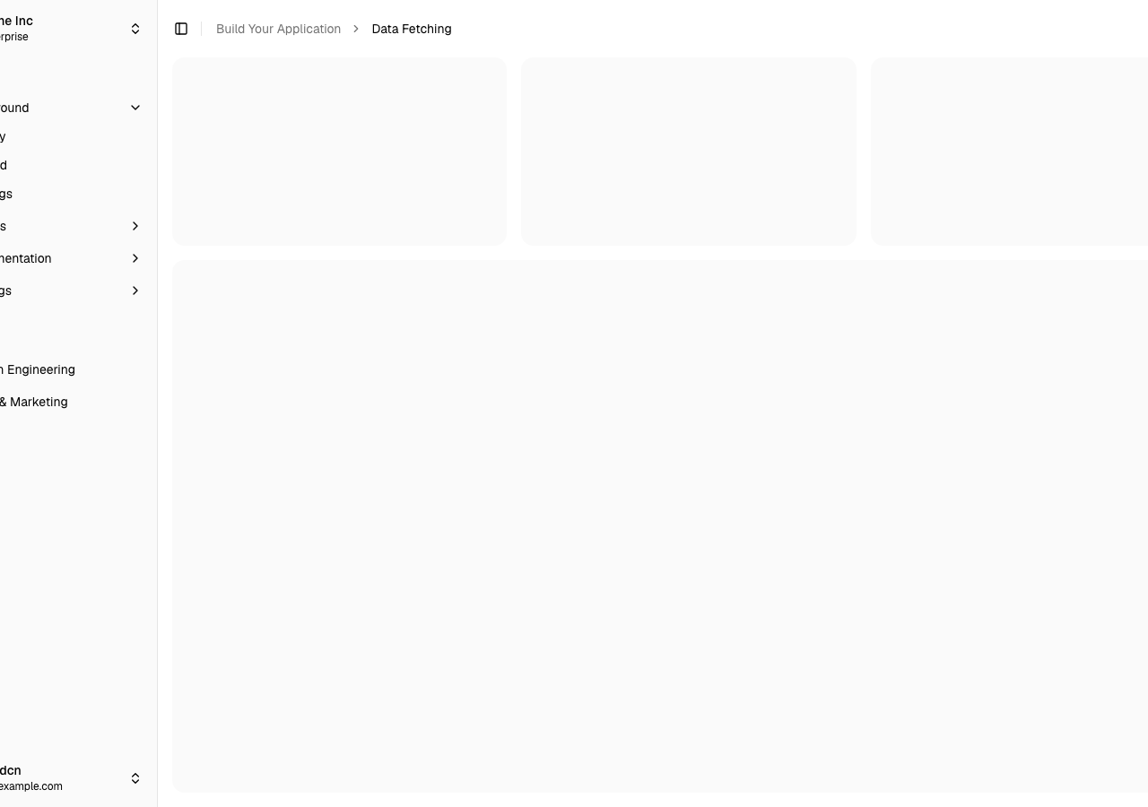 shadcn sidebar-07 harvest: collapsible rail, breadcrumb header, content workspace